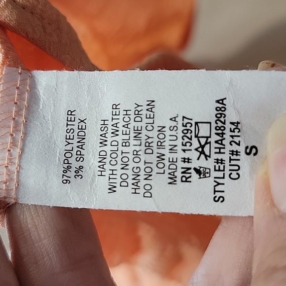 Hashtag Size S Salmon Colored Textured Ruffle Strap Halter Top, NEW with Tag - Picture 10 of 10